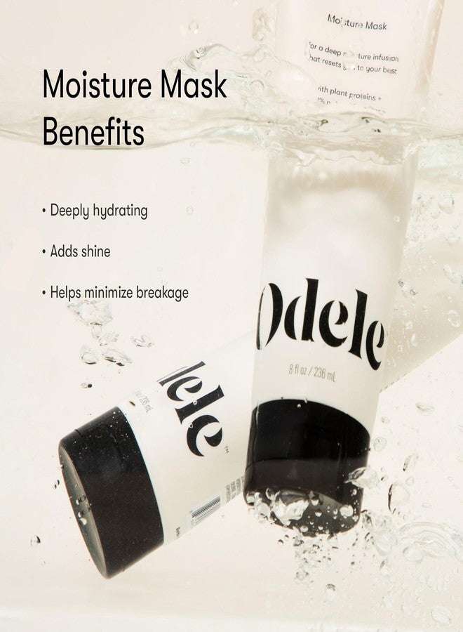Odele Moisture Hair Mask, Conditioner Treatment with Jojoba and Argan Oils for All Hair Types + Textures, 8 Fl Oz - Image 4